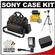 Sony Handycam LCS-VCD Soft Camcorder Case (Black) with NP-FV70 Battery + Tripod + LED Video Light + Accessory Kit