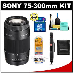 Sony Alpha 75-300mm f/4.5-5.6 Zoom Lens with 16GB Card + Accessory Kit - Digital Cameras and Accessories - Hip Lens.com