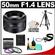 Sony Alpha 50mm f/1.4 Lens with 3 (UV/FLD/CPL) Filter Set + Tripod + Cleaning Accessory Kit