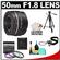 Sony Alpha 50mm f/1.8 DT SAM Lens with 3 (UV/FLD/CPL) Filter Set + Tripod + Cleaning Accessory Kit