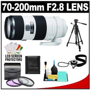 Sony Alpha 70-200mm f/2.8 G SSM Zoom Lens with 3 (UV/FLD/CPL) Filter Set + Tripod + Cleaning Accessory Kit - Digital Cameras and Accessories - Hip Lens.com