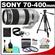 Sony Alpha 70-400mm f/4.0-5.6 G SSM Zoom Lens with 3 (UV/FLD/CPL) Filter Set + Tripod + Cleaning Accessory Kit