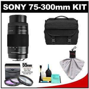 Sony Alpha 75-300mm f/4.5-5.6 Zoom Lens with Case + 3 UV/CPL/FLD Filter Set + Cleaning Kit - Digital Cameras and Accessories - Hip Lens.com