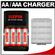 Sunpak PicturesPlus (4) 2650mAh AA NiMH Batteries & 60 Minute Charger with Precision Design AA Battery Case