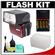 Sunpak PF30X Electronic Flash Unit (for Nikon i-TTL) with (4) AA Batteries & Charger + STO-FEN + Cleaning Kit