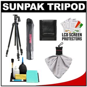 Sunpak Pro 423PX Carbon Fiber 3 Section Tripod with Compact Pistol Grip Ball Head & Case with Cleaning & Accessory Kit - Digital Cameras and Accessories - Hip Lens.com