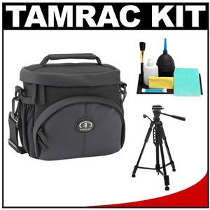 Tamrac 3336 Aero 36 Micro Four Thirds / Compact Digital SLR Camera Bag (Black/Gray) with Deluxe Photo/Video Tripod + Accessory Kit - Digital Cameras and Accessories - Hip Lens.com