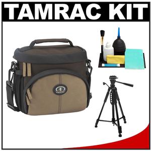 Tamrac 3336 Aero 36 Micro Four Thirds / Compact Digital SLR Camera Bag (Brown/Tan) with Deluxe Photo/Video Tripod + Accessory Kit - Digital Cameras and Accessories - Hip Lens.com