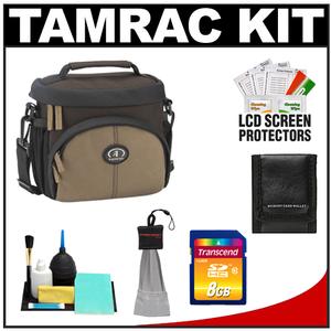 Tamrac 3336 Aero 36 Micro Four Thirds / Compact Digital SLR Camera Bag (Brown/Tan) with 8GB Card + Cleaning & Accessory Kit - Digital Cameras and Accessories - Hip Lens.com