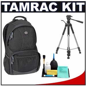 Tamrac 3370 Aero 70 Photo Digital SLR Camera Backpack (Black) with Deluxe Photo/Video Tripod + Accessory Kit - Digital Cameras and Accessories - Hip Lens.com