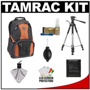 Tamrac 3375 Aero Speed Pack 75 Digital SLR Camera Backpack (Rust) with Deluxe Photo/Video Tripod + Nikon Cleaning Kit - Digital Cameras and Accessories - Hip Lens.com