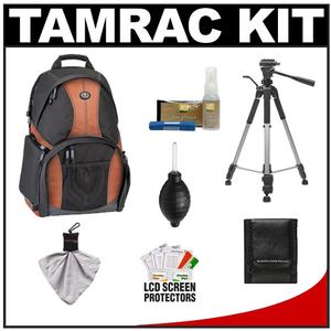 Tamrac 3385 Aero Speed Pack 85 Digital SLR Camera / Laptop Backpack (Rust) with Deluxe Photo/Video Tripod + Nikon Cleaning Kit - Digital Cameras and Accessories - Hip Lens.com