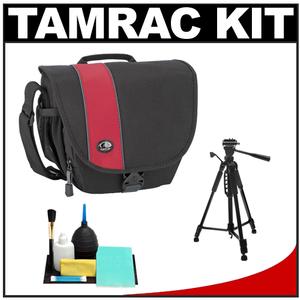 Tamrac 3442 Rally 2 Digital SLR Camera Case (Black/Red) with Deluxe Photo/Video Tripod + Accessory Kit - Digital Cameras and Accessories - Hip Lens.com