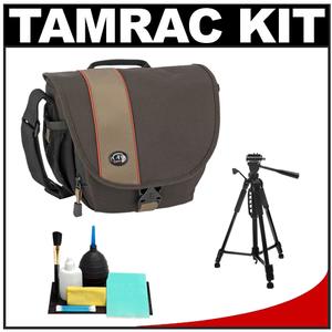 Tamrac 3442 Rally 2 Digital SLR Camera Case (Brown/Tan) with Deluxe Photo/Video Tripod + Accessory Kit - Digital Cameras and Accessories - Hip Lens.com