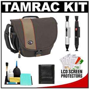 Tamrac 3442 Rally 2 Digital SLR Camera Case (Brown/Tan) with LCD Protectors + Cleaning Accessory Kit - Digital Cameras and Accessories - Hip Lens.com