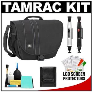 Tamrac 3445 Rally 5 Camera/Netbook/iPad Bag (Black) with LCD Protectors + Cleaning Accessory Kit - Digital Cameras and Accessories - Hip Lens.com