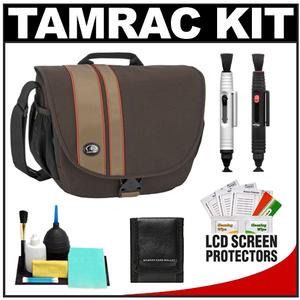 Tamrac 3445 Rally 5 Camera/Netbook/iPad Bag (Brown/Tan) with LCD Protectors + Cleaning Accessory Kit - Digital Cameras and Accessories - Hip Lens.com