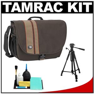 Tamrac 3447 Rally 7 Camera/Laptop Case (Brown/Tan) with Deluxe Photo/Video Tripod + Accessory Kit - Digital Cameras and Accessories - Hip Lens.com