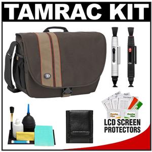 Tamrac 3447 Rally 7 Camera/Laptop Case (Brown/Tan) with LCD Protectors + Cleaning Accessory Kit - Digital Cameras and Accessories - Hip Lens.com