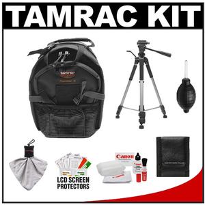 Tamrac 5273 Expedition 3 Digital SLR Photo Backpack (Black) with Deluxe Photo/Video Tripod + Canon Cleaning Kit - Digital Cameras and Accessories - Hip Lens.com