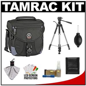Tamrac 5502 Explorer 2 Digital SLR Photo / Camera Bag (Black) with Deluxe Photo/Video Tripod + Nikon Cleaning Kit - Digital Cameras and Accessories - Hip Lens.com