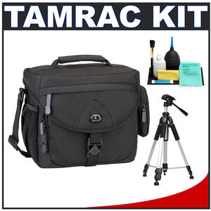 Tamrac 5564 Explorer 400 Digital SLR Camera Bag (Black) with Deluxe Photo/Video Tripod + Accessory Kit - Digital Cameras and Accessories - Hip Lens.com