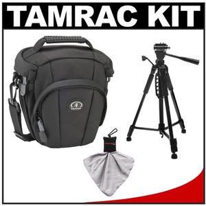 Tamrac 5714 Evolution Zoom 14 Digital SLR Camera Holster Case (Black) with Photo/Video Tripod + Accessory Kit - Digital Cameras and Accessories - Hip Lens.com