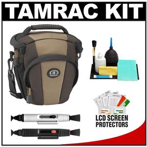 Tamrac 5714 Evolution Zoom 14 Digital SLR Camera Holster Case (Brown/Tan) with Reader + Cleaning Kit + LCD Protectors + Accessory Kit - Digital Cameras and Accessories - Hip Lens.com