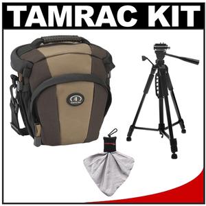 Tamrac 5716 Evolution Zoom 16 Digital SLR Camera Holster Case (Brown/Tan) with Photo/Video Tripod + Accessory Kit - Digital Cameras and Accessories - Hip Lens.com