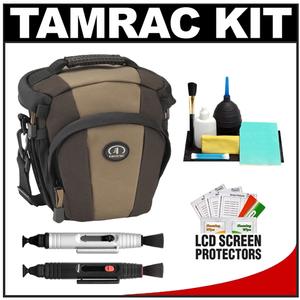 Tamrac 5716 Evolution Zoom 16 Digital SLR Camera Holster Case (Brown/Tan) with Reader + Cleaning Kit + LCD Protectors + Accessory Kit - Digital Cameras and Accessories - Hip Lens.com