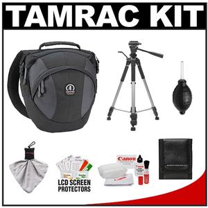 Tamrac 5767 Velocity 7x Pro Photo Sling Digital SLR Camera Bag (Black) with Deluxe Photo/Video Tripod + Canon Cleaning Kit - Digital Cameras and Accessories - Hip Lens.com
