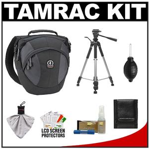 Tamrac 5767 Velocity 7x Pro Photo Sling Digital SLR Camera Bag (Black) with Deluxe Photo/Video Tripod + Nikon Cleaning Kit - Digital Cameras and Accessories - Hip Lens.com