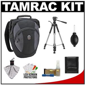 Tamrac 5768 Velocity 8x Pro Photo Digital SLR Camera Sling Bag (Black) with Deluxe Photo/Video Tripod + Nikon Cleaning Kit - Digital Cameras and Accessories - Hip Lens.com