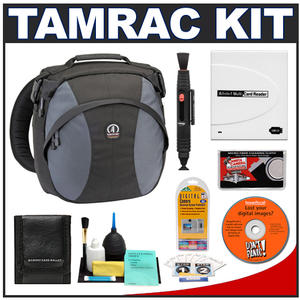 Tamrac 5770 Velocity 10x Pro Photo Digital SLR Camera Sling Bag (Black) with Reader + Cleaning Kit + LCD Protectors + Accessory Kit - Digital Cameras and Accessories - Hip Lens.com