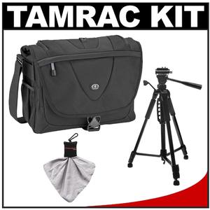 Tamrac 5782 Evolution Messenger 2 Photo/Laptop Digital SLR Camera Case (Black) with Photo/Video Tripod + Accessory Kit - Digital Cameras and Accessories - Hip Lens.com