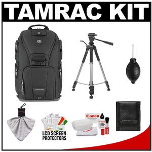 Tamrac 5788 Evolution 8 Photo Digital SLR Camera Sling Backpack (Black) with Deluxe Photo/Video Tripod + Canon Cleaning Kit - Digital Cameras and Accessories - Hip Lens.com