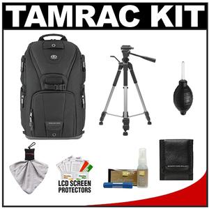 Tamrac 5788 Evolution 8 Photo Digital SLR Camera Sling Backpack (Black) with Deluxe Photo/Video Tripod + Nikon Cleaning Kit - Digital Cameras and Accessories - Hip Lens.com