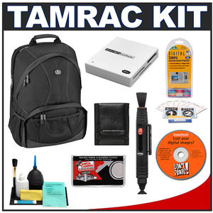 Tamrac 3380 Aero 80 Camera / Laptop Digital SLR Backpack (Black) with Reader + Cleaning Kit + LCD Protectors + Accessory Kit - Digital Cameras and Accessories - Hip Lens.com