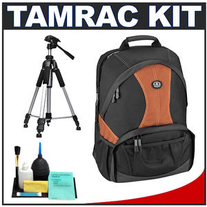 Tamrac 3380 Aero 80 Camera / Laptop Digital SLR Backpack (Rust) with Deluxe Photo/Video Tripod + Accessory Kit - Digital Cameras and Accessories - Hip Lens.com