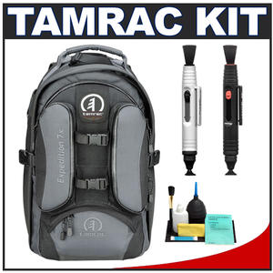 Tamrac 5587 Expedition 7x Photo/Laptop Digital SLR Backpack (Gray/Black) with Complete Cleaning Kit - Digital Cameras and Accessories - Hip Lens.com