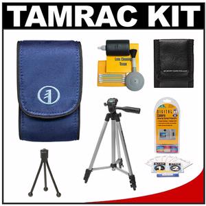 Tamrac 3582 Express 2 Camera Case (Blue) with Tripod + LCD Protectors + Cleaning Kit + Accessory Kit - Digital Cameras and Accessories - Hip Lens.com