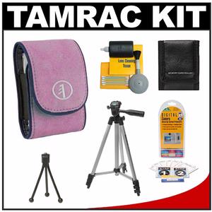 Tamrac 3582 Express 2 Camera Case (Pink) with Tripod + LCD Protectors + Cleaning Kit + Accessory Kit - Digital Cameras and Accessories - Hip Lens.com