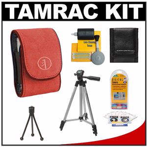 Tamrac 3582 Express 2 Camera Case (Red) with Tripod + LCD Protectors + Cleaning Kit + Accessory Kit - Digital Cameras and Accessories - Hip Lens.com