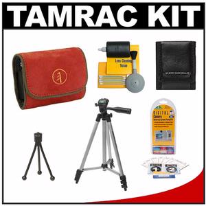 Tamrac 3583 Express 3 Camera Case (Red) with Tripod + LCD Protectors + Cleaning Kit + Accessory Kit - Digital Cameras and Accessories - Hip Lens.com