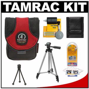 Tamrac 5204 T4 Camera Bag (Red) with Tripod + LCD Protectors + Cleaning Kit + Accessory Kit - Digital Cameras and Accessories - Hip Lens.com