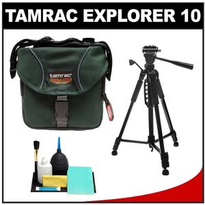 Tamrac 5210 Explorer 10 Digital SLR Camera Bag Case (Forest Green) with Deluxe Photo/Video Tripod + Accessory Kit - Digital Cameras and Accessories - Hip Lens.com