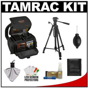 Tamrac 5242 Adventure 2 Photo Digital SLR Camera Backpack Case (Black) with Deluxe Photo/Video Tripod + Nikon Cleaning Kit - Digital Cameras and Accessories - Hip Lens.com
