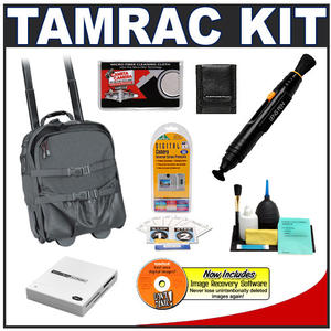 Tamrac 5265 CyberPack Digital SLR Multi Purpose Rolling Photo/Computer Backpack with Reader + Cleaning Kit + LCD Protectors + Accessory Kit - Digital Cameras and Accessories - Hip Lens.com