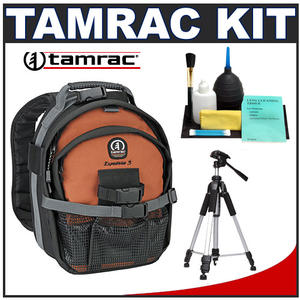 Tamrac 5273 Expedition 3 Digital SLR Photo Backpack (Rust/Black) with Deluxe Photo/Video Tripod + Accessory Kit - Digital Cameras and Accessories - Hip Lens.com