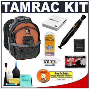 Tamrac 5273 Expedition 3 Digital SLR Photo Backpack (Rust/Black) with Reader + Cleaning Kit + LCD Protectors + Accessory Kit - Digital Cameras and Accessories - Hip Lens.com